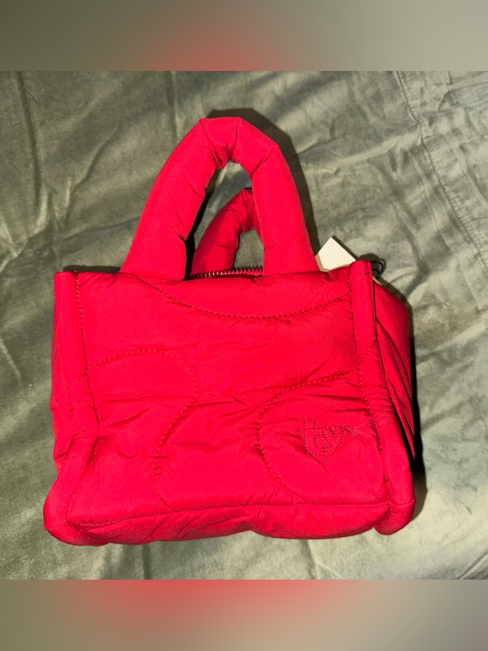 Thirtyyears Red Quilted Mini Tote Bag - Women's Handheld Purse